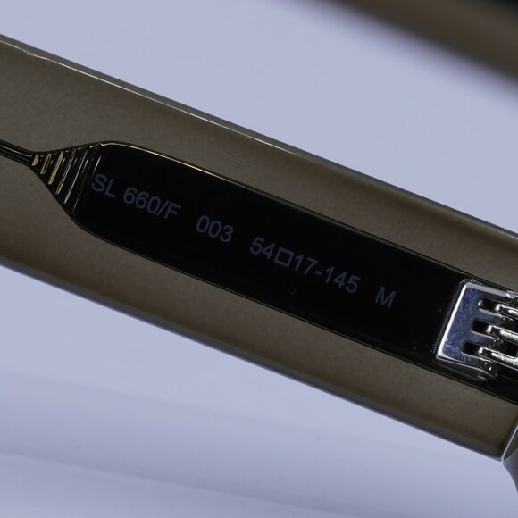 Saint Laurent SL660/F 003 Sunglasses Brown Rectangle Frame, Grey Lenses - Picture 6 of 12